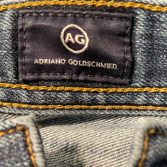 Ag Adriano Goldschmied Modern Slim Straight Distressed Destroyed Jeans - Picture 8 of 9